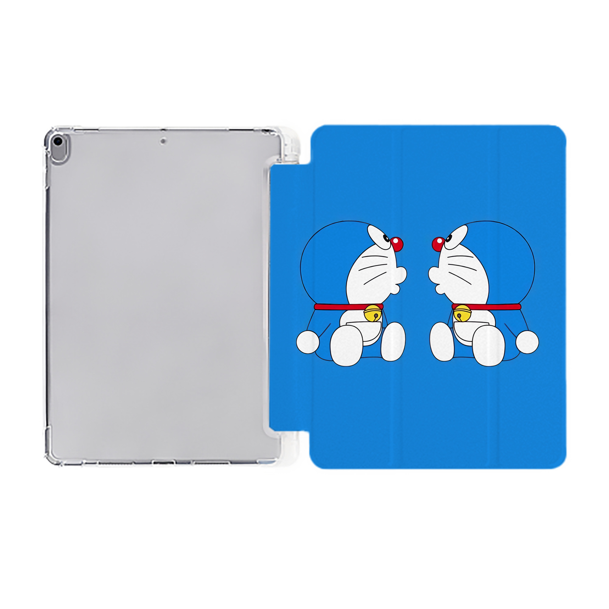 （画像用） ドラえもん Doraemon IPad ケース ペン収納付き 三つ折りスタンド PUレザー×シリコン 対応機種9.5/10.5/10.9インチ